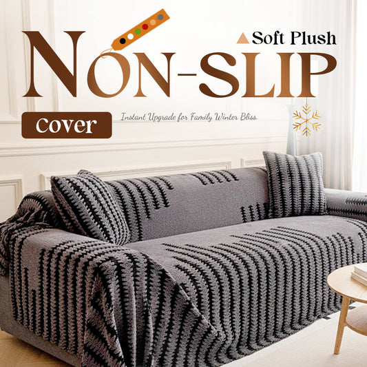 ✨Soft, non-slip plush sofa cover