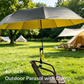 Outdoor Camping Sunshade Umbrella with Clip, Sun Parasol Umbrella, 49-Inch Large Canopy, UV Protection, Beach Gear, Ideal for Travel, Fishing, Golf, Sports Events, Lightweight Canopy