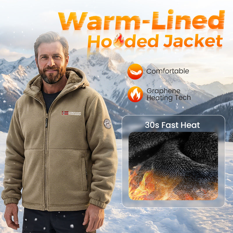 🎁Free Shipping⚡2026 Upgraded Unisex Hooded Casual Graphene Heated Insulated Jacket (with Internal Pockets)