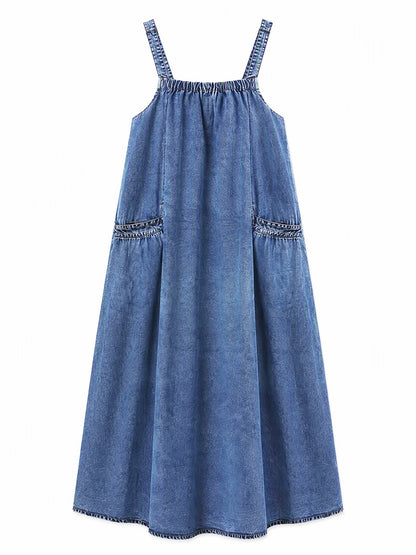 👗✨Women's Oversized Casual Denim Suspender Maxi Dress✨𝘉𝘶𝘺 𝘢𝘯𝘺 2 𝘢𝘯𝘥 𝘨𝘦𝘵 𝘢𝘯 𝘦𝘹𝘵𝘳𝘢 8% 𝘥𝘪𝘴𝘤𝘰𝘶𝘯𝘵