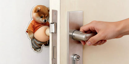 💞50K+ SOLD! 🔥🔥50% OFF!🎁🎁3D Cute Shiba Inu Self-Adhesive Door Stopper & Stress Ball