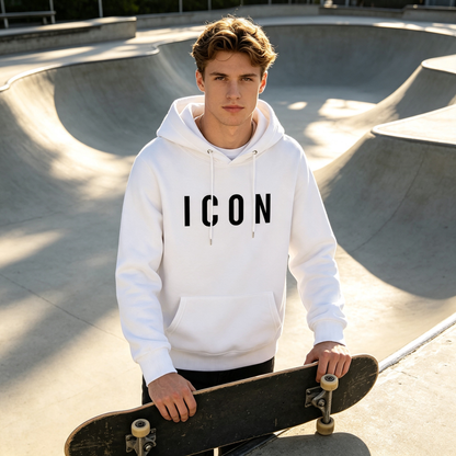 Unisex Minimalist Graphic Hooded Sweatshirt