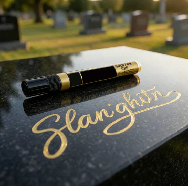 🐦Golden Tombstone Marker Pen for Restoring Faded Grave Inscriptions