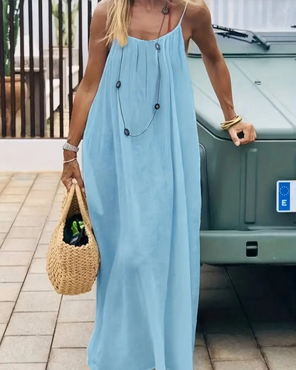 💃LAST DAY SAEL 50% OFF!!✨Women's Solid Color Cami Lounge Dress💕Delivered within 5 working days