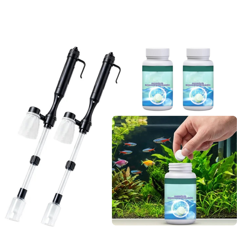 ⏳ LAST DAY 50% OFF! 🔥 Electric Aquarium Gravel Cleaner – Powerful Siphon, Hands-Free Operation & Crystal-Clear Tank Water ✨