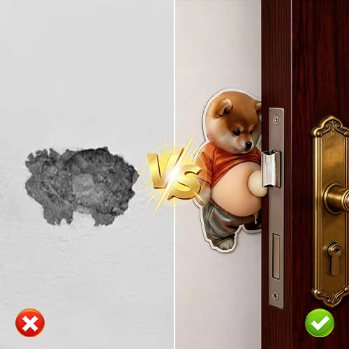 💞50K+ SOLD! 🔥🔥50% OFF!🎁🎁3D Cute Shiba Inu Self-Adhesive Door Stopper & Stress Ball