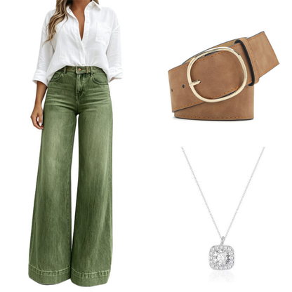 👖 Longer-Looking Legs, Easy Comfort | Women's Vintage High-Waisted Wide-Leg Jeans