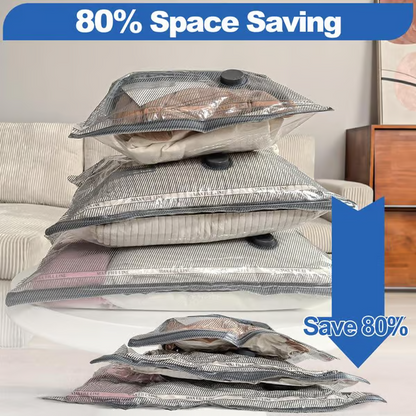 🧳   Pack of 6 Compression Bags for USB Electric Vacuum Cleaner – Space-Saving Storage, Airtight Seal, Reusable & Durable 🌀