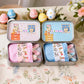 🔥 50% OFF! 🎁 Bunny Mummy & Baby Plush Pocket Tin – Handmade Easter Collectible with Cozy Blanket (Pink/Blue Ears) 🐇🎁