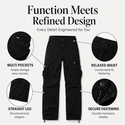 👖 New arrival ✨Women's Vintage Wide Leg Cargo Pants