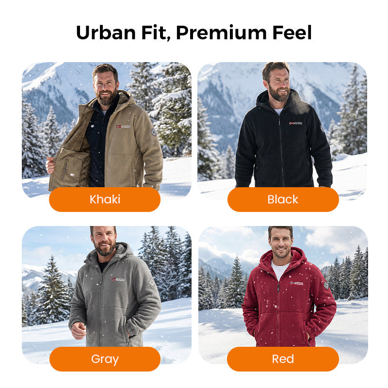 🎁Free Shipping⚡2026 Upgraded Unisex Hooded Casual Graphene Heated Insulated Jacket (with Internal Pockets)