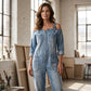 🔥Limited-time offer-Loose Fit Wide-Leg Overall Jumpsuit with Pockets