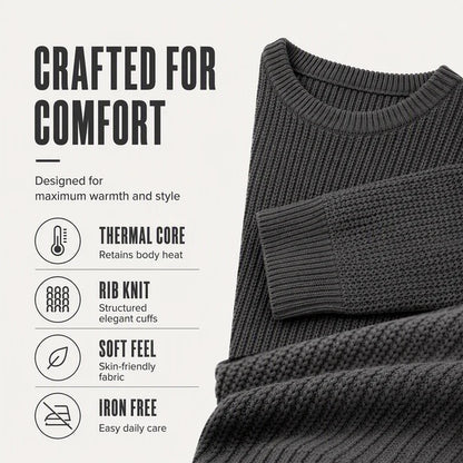 ✨The 2026 collection with 50% off 🎁JMIERR Men’s crew-neck jumpers – soft, relaxed jumpers, classic long-sleeved jumpers with ribbed hems