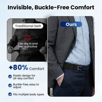 👖✨ No-Buckle Elastic Belt for Men & Women – Adjustable, Stretchable & Invisible Fit