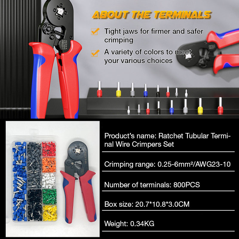 🔥 Limited-Time Sale⏰Multifunctional Cold Pressing Electrician Crimping Pliers Set