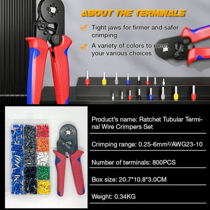 🔥 Limited-Time Sale⏰Multifunctional Cold Pressing Electrician Crimping Pliers Set