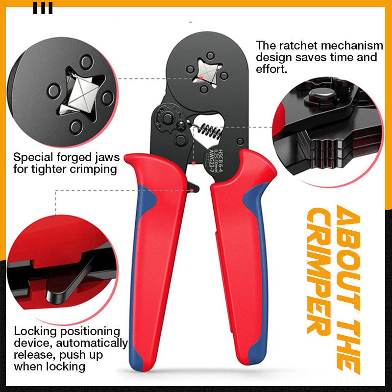 🔥 Limited-Time Sale⏰Multifunctional Cold Pressing Electrician Crimping Pliers Set