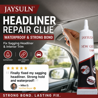 🎉49K+ Sold 🚗 Waterproof Car Headliner Repair Glue, High Strength Adhesive for Sagging Car Ceiling & Interior