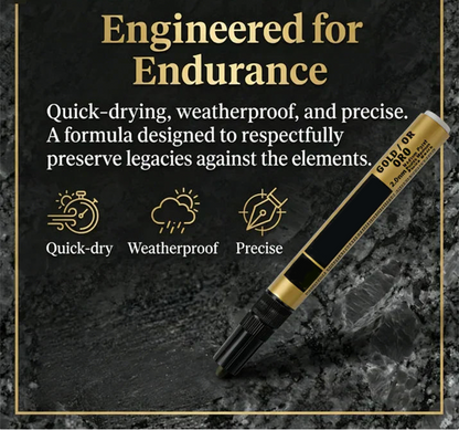 🐦Golden Tombstone Marker Pen for Restoring Faded Grave Inscriptions