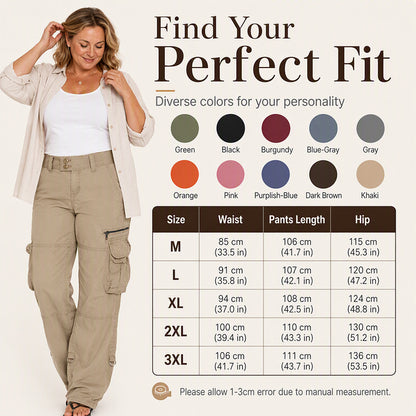 👖 New arrival ✨Women's Vintage Wide Leg Cargo Pants
