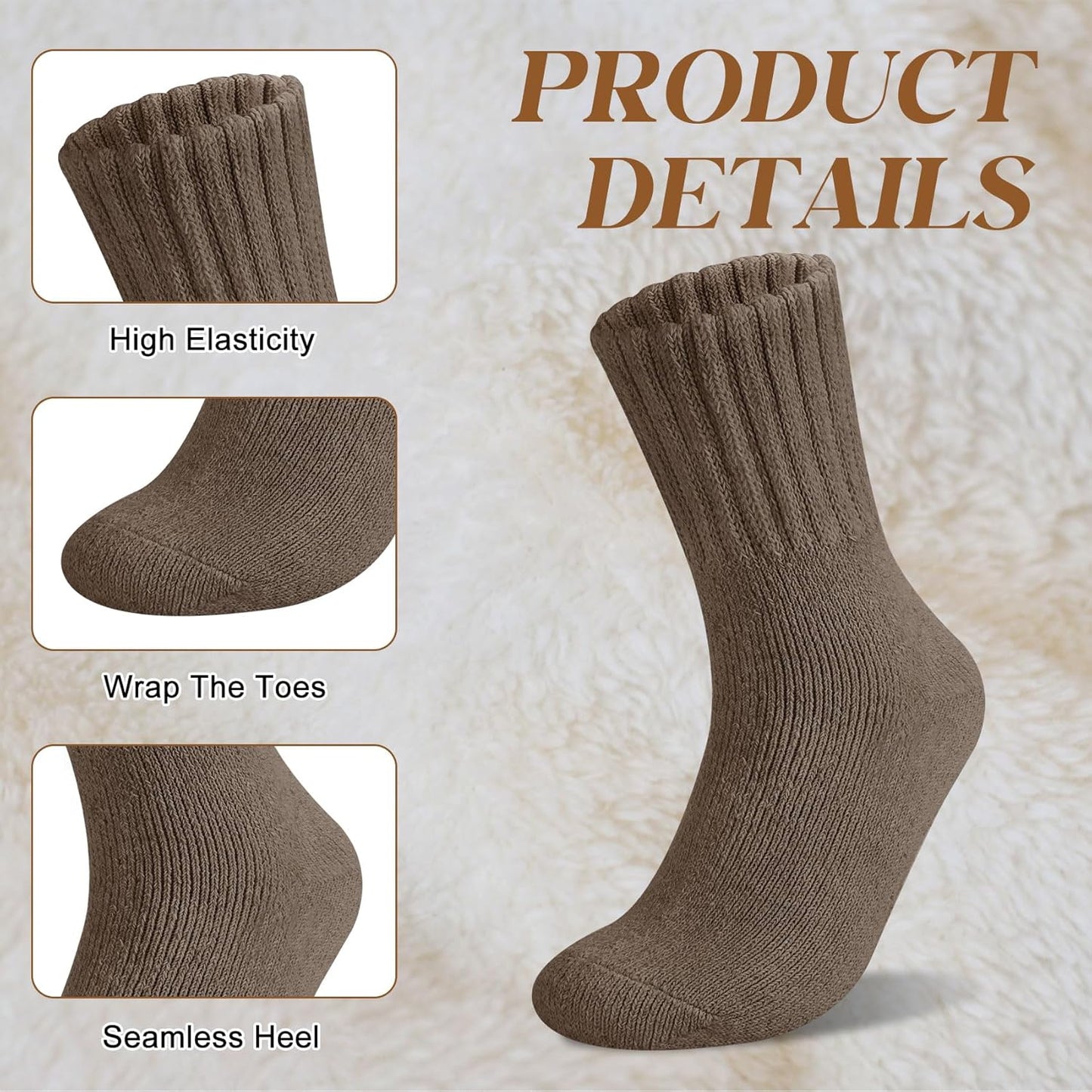🧦5 Pairs Women's Solid Mid-calf Socks🎁