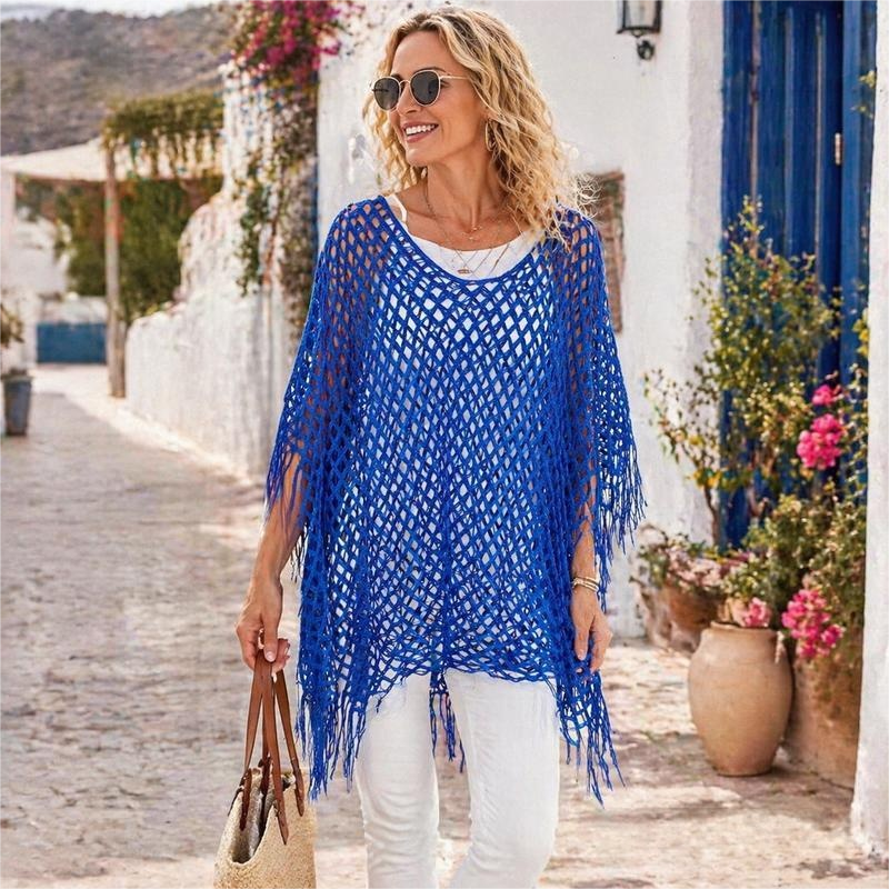 🏆 Last Day Special Price 💲9.99! 💐Summer Metallic Crochet Cover-Up – Lightweight, Flowy & Effortlessly Stylish summer outfit