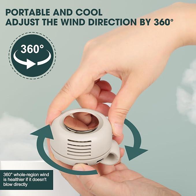 ❄️50% OFF!💨360° Rotatable Portable Mini Clip-on Fan