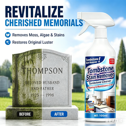 🔥Graveyard Moss Cleaner-Multi-functional stain remover spray-professionally removes moss and dirt from tombstones, stone cleaner