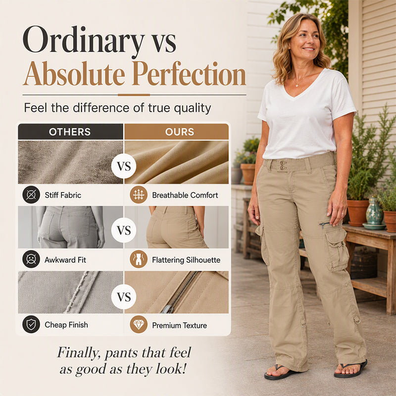 👖 New arrival ✨Women's Vintage Wide Leg Cargo Pants