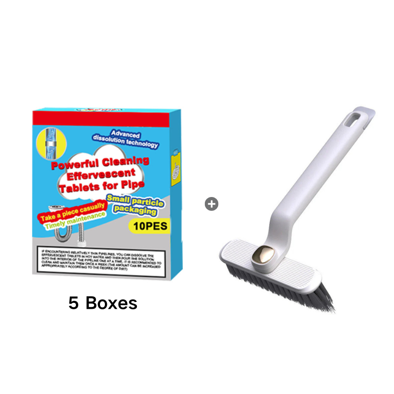 🔥50% OFF ❤️Powerful Cleaning Effervescent Tablets for Pipe, Fast Dissolve Hair Grease Clogs, Deodorizing Antibacterial Pipe Cleaner for Sink Toilet Floor Drain
