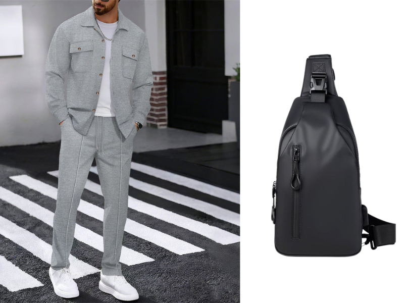 🔥 Men's Waffle Button-Up Jacket & Trousers Set – Breathable Waffle Knit, Relaxed Fit & Effortless Casual Style 👕👖