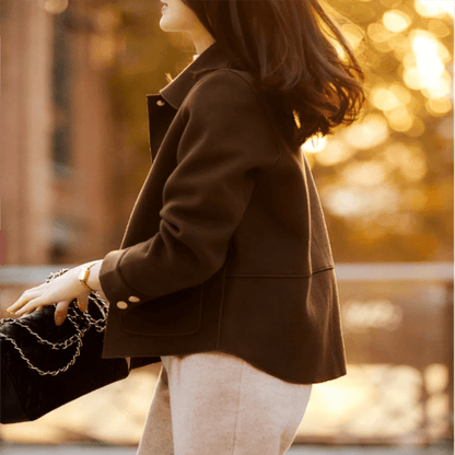 🍂 Autumn Essential | Women’s Warm & Cozy Lapel Short Coat with Pockets