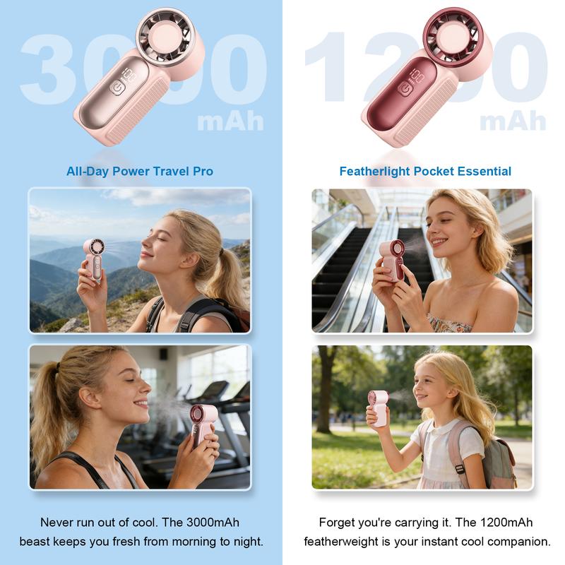 🥳2026 HOT SALE🥳💨❄️ 50% OFF! Turbo Handheld Fan – 16900 RPM, 6 speeds, LED display.  🌬️✨