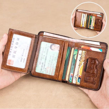 💼 LIMITED TIME 50% OFF! 🛡️ Genuine Leather RFID Blocking Wallet – Waterproof, Slim, Large Capacity 🔐