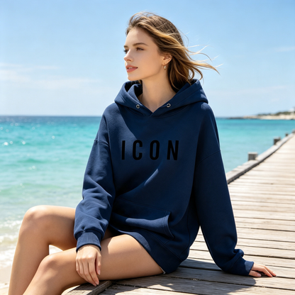 Unisex Minimalist Graphic Hooded Sweatshirt