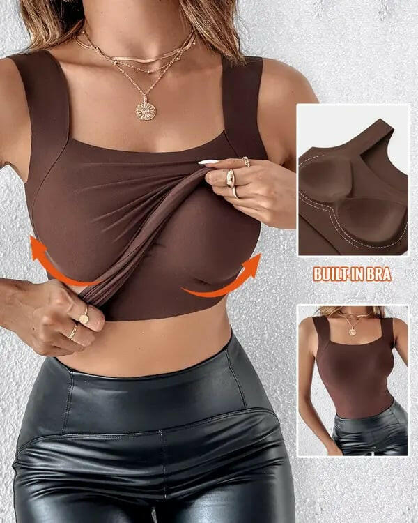 ⏳Time-Limited Special⏰Women’s U-Neck Thermal Tank with Built-In Bra – Warm, Supportive & Braless Comfort ❄️❤️