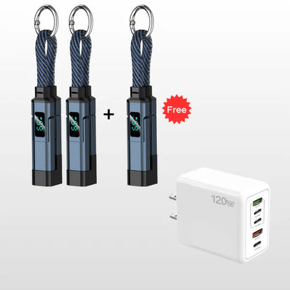 🔥Limited Time SALE 50% OFF🔥4-in-1 Digital Display Keychain Charging Cable