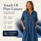 👗 50% OFF NOW! 👖 Casual Pocket Denim Midi Shirt Dress – Soft denim & relaxed fit – Functional pockets, perfect for everyday casual – comfortable and versatile ✨🌸