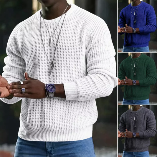 ✨The 2026 collection with 50% off 🎁JMIERR Men’s crew-neck jumpers – soft, relaxed jumpers, classic long-sleeved jumpers with ribbed hems