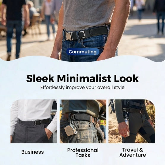 👖✨ No-Buckle Elastic Belt for Men & Women – Adjustable, Stretchable & Invisible Fit