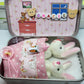 🔥 50% OFF! 🎁 Bunny Mummy & Baby Plush Pocket Tin – Handmade Easter Collectible with Cozy Blanket (Pink/Blue Ears) 🐇🎁