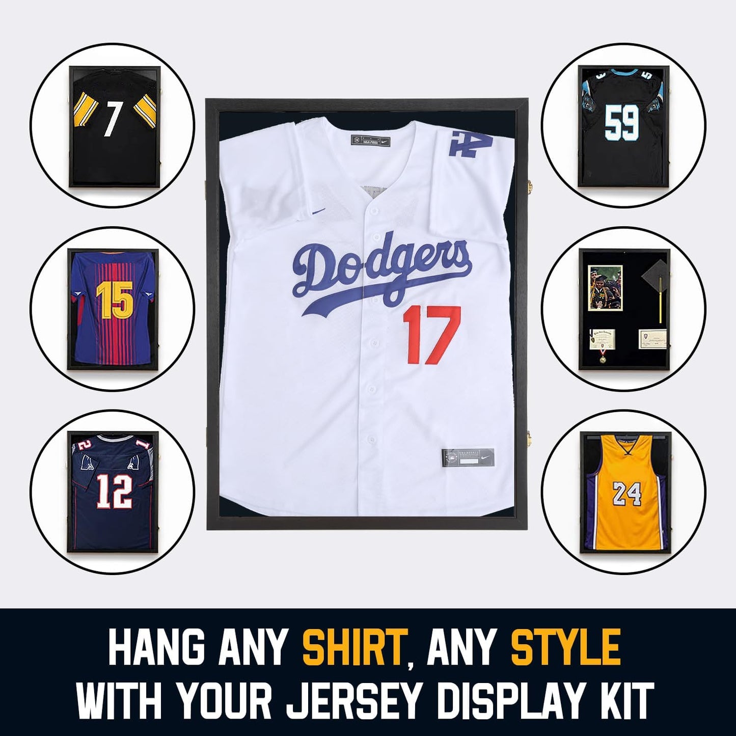 🎉New Year's Gift 50% OFF!🧥Wooden Memorial Jersey Display Frame (Magnetic Door) – Keep Your Sweat & Love In Perfect Condition!