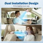 2026 Car Seat Fan Sunvisor Clip Fan, USB Rechargeable Fan with LED Display, 360° Rotation, 100 Speeds Adjustment, Detachable Clip, Magic Tape, 20Hr 3000mAh Battery Summer Fan for Car Baby Stroller Backseat