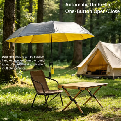 Outdoor Camping Sunshade Umbrella with Clip, Sun Parasol Umbrella, 49-Inch Large Canopy, UV Protection, Beach Gear, Ideal for Travel, Fishing, Golf, Sports Events, Lightweight Canopy