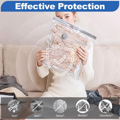 🧳   Pack of 6 Compression Bags for USB Electric Vacuum Cleaner – Space-Saving Storage, Airtight Seal, Reusable & Durable 🌀