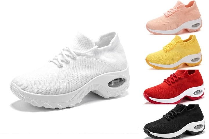 👟 Walk Longer in Comfort | Women's Air-Cushioned Support Walking Shoes
