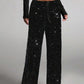 💖LAST DAY SALE 50% OFF🥰Women's Sequin Sparkle Wide Leg Pants with Elastic Waistband