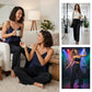 💖LAST DAY SALE 50% OFF🥰Women's Sequin Sparkle Wide Leg Pants with Elastic Waistband