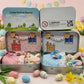 🔥 50% OFF! 🎁 Bunny Mummy & Baby Plush Pocket Tin – Handmade Easter Collectible with Cozy Blanket (Pink/Blue Ears) 🐇🎁