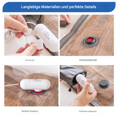 🧳   Pack of 6 Compression Bags for USB Electric Vacuum Cleaner – Space-Saving Storage, Airtight Seal, Reusable & Durable 🌀